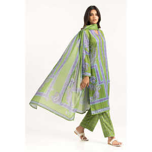 Dupatta de poliéster verde estampado con diseño de red de tenis para mujer, estilo indio y pakistaní, ideal para fiestas, inspirado en Bollywood. - Product Image 3