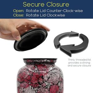 แก้วโมเสคสำหรับผู้ใหญ่ขนาดใหญ่ทำด้วยมือใส่เถ้ากระดูกพร้อมกระเบื้องแต่ละชิ้นใช้ด้วยมืองานศิลปะที่ไม่เหมือนใครสำหรับงานศพ - Product Image 4