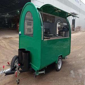 Street Snack Aluminum Towable Food Trailer with Fast Food Push Mobile Trolley Mini Shaved Ice Cream Freezer - Product Image 6