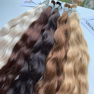 Precio al por mayor Extensiones de cabello a granel Cabello humano Double Drown 100 gramos Colores claros 16 pulgadas - Product Image 1