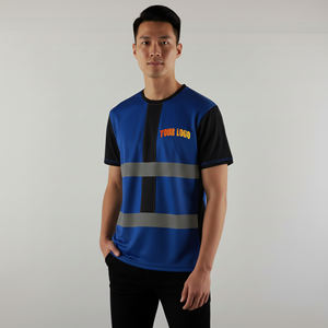 เสื้อสะท้อนแสงสำหรับผู้ชายแบบกำหนดเอง ความปลอดภัยสูง ระดับ ANSI Class 2 ผลิตจากโพลีเอสเตอร์ 100% พร้อมไฟ LED กันน้ำ พิมพ์โลโก้แบบ DTF ตามสั่ง สำหรับชุดทำงาน - Product Image 1