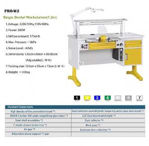 新製品ブラッシュドステンレス鋼オールホワイト歯科-技術者-テーブルその他の歯科機器 - Product Image 3
