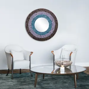 Gorgeous Home Accessories Wall <b>Hanging</b> <b>Mirrors</b> Inlaid Mother of Pearl Decorative <b>Mirror</b> in Living Room Bedroom - Product Image 5