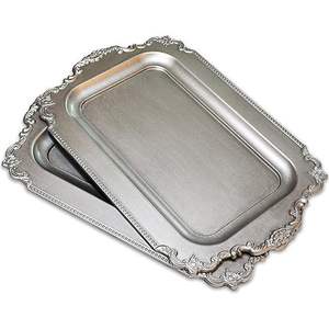 Bandeja de servicio de acero inoxidable de alto pulido para servicio de té mesa de comedor restaurante cocina USO COMERCIAL - Product Image 1