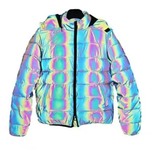 Blouson matelassé coupe-vent personnalisé de créateur, service OEM, surdimensionné, pour homme, rembourré en coton, hiver, réfléchissant et brillant - Product Image 5