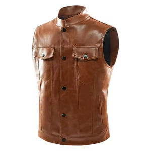 Chaleco de Motociclista de Cuero Genuino Casual para Hombre, Más Vendido, de Alta Calidad, Hecho a Medida, Tejido Transpirable, Ajuste Perfecto, Ropa de Abrigo de Invierno - Product Image 5