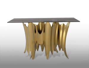 Meubles d'appoint en laiton, meubles en finition cuivre, meubles de luxe pour la maison, meubles design pour la maison, meubles d'inspiration patrimoniale - Product Image 1