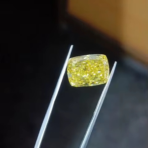 Diamante Cultivado en Laboratorio, Corte Cojín, 9.01 Quilates, Color Amarillo Fantasía, Claridad VVS1, Corte Excelente, Piedra Suelta, Certificado IGI - Product Image 1