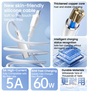 ชุดสาย USB-C 5A PD 12W-100W สายชาร์จเร็วพิเศษชนิด C สำหรับ Xiaomi <span class=keywords><strong>Huawei</strong></span> - Product Image 3