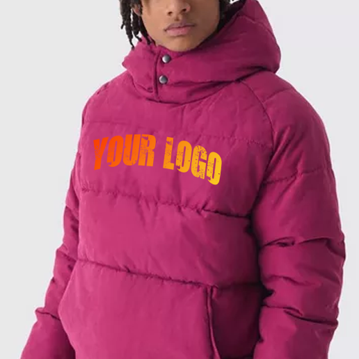 Men's Puffer Pullover Style Man Jacket Quilted Designer Winter