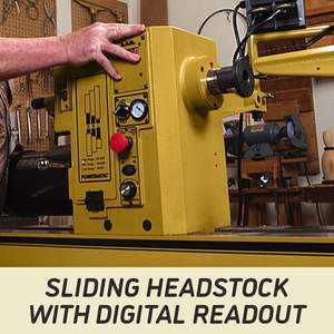 Tour à bois en acier EVS 24" x 42" 3 HP 230V 1Ph avec rangement pour outils et garantie de 3 ans - Product Image 6