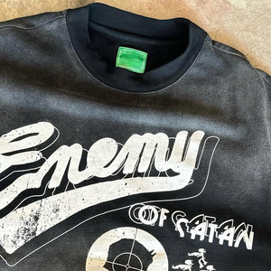 เสื้อยืดผ้าฝ้ายโอเวอร์ไซส์100เปอร์เซ็นต์สำหรับผู้ชายเสื้อยืดพิมพ์ลายสกรีน300 GSM รุ่นเฮฟวี่เวท - Product Image 4