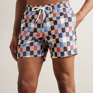 Pantalones cortos informales para hombre para deportes de playa al aire libre de verano con cordón y estampado de transferencia por sublimación - Product Image 2