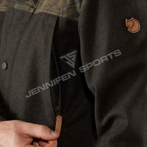 Chaqueta de Caza de Invierno para Hombre, de Lana/Poliéster, Sólida, de Manga Larga, Transpirable, Ropa de Exterior, Logotipo Personalizado, Resistente al Viento en el Cuello - Product Image 5