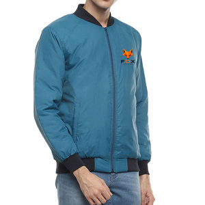 Blouson Bomber d'Hiver pour Homme Grande Taille Fabriqué en Usine avec Col Montant et Logo Avant en Tissu Toile Imperméable et Respirant - Product Image 2