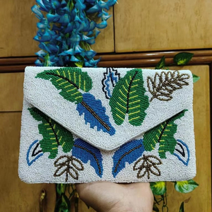 New Designer Handmade Luxury Beaded Clutch Bag <b>Purse</b> for <b>Women</b> Trendy High Society Style Polyester Lining Customized Wholesale - Product Image 1