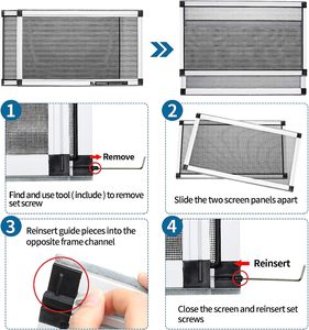 סיטונאי <span class=keywords><strong>Custom</strong></span> קל להתקין אלומיניום מסגרת נשלף הזזה להרחבה מסך חלון - Product Image 5