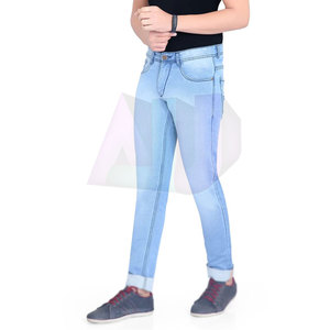Stylish Modern Slim Fit Trendy Men Jeans Pant Stretchable Fabric Tailored Look Comfortable Movement Ideal For Casual Streetwear - Product Image 3