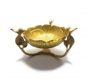 Maceta de Aluminio de Diseño Color Dorado con Urli Dorado Interior - Diseño Moderno y Duradero para Flores Artificiales de Hogar y Jardín - Product Image 1