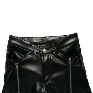 Pantalones de Cuero Casuales de Invierno para Hombre en Oferta, con Logotipo Personalizado e Impresión, Servicio OEM, Forro Transpirable, Cintura Alta - Product Image 5