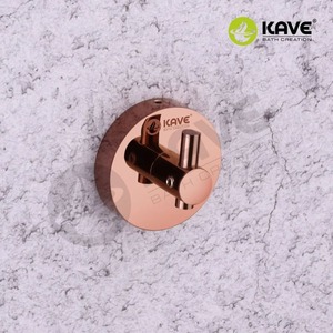 Ensemble de 5 accessoires de salle de bain en acier inoxydable poli de haute qualité, couleur or rose, durables, à montage mural, organisateur de salle de bain en gros - Product Image 5