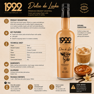 Cachaça 1922 Dulce de Leche, Licor Cremoso de 700 ml, Bebida Alcohólica Premium con Sabor Brasileño - Product Image 5