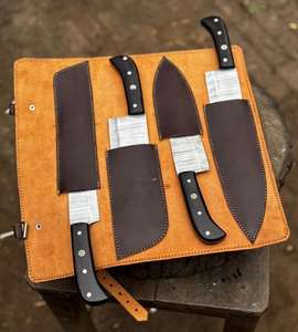 Juego de Cuchillos de Cocina Chef de 5 Piezas, Acero de Damasco, Duraderos, Ecológicos, con Mango de Micarrta, Premium OEM - Product Image 4