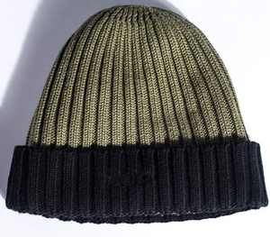Thick Ribbed Cuffed Two-Tone Knitted <b>Hats</b> Adults 100% Acrylic Breathable & Waterproof Unisex Large Cable-knit Beanie - Product Image 4
