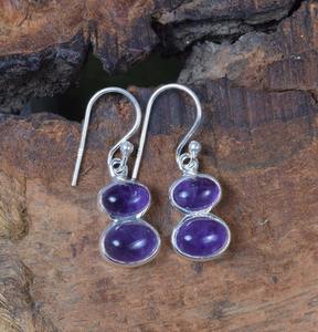 Boho Style 925 Sterling <b>Silver</b> Amethyst Gemstone <b>Earrings</b> Jewelry Handmade <b>Silver</b> <b>Earrings</b> Jewelry For Women <b>Wedding</b> Gift For - Product Image 3