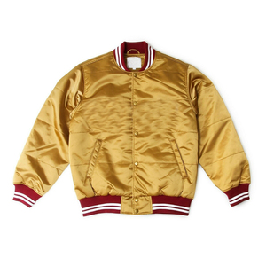 Chaqueta universitaria de satén OEM personalizada, ropa de abrigo de béisbol estilo bombardero Unisex, ropa de calle de moda, ropa ligera de alta calidad - Product Image 1