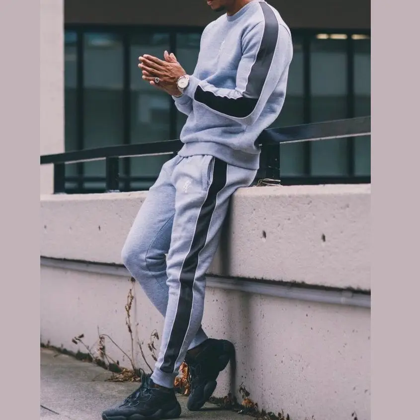hip-hop streetwear website design tracksuit custom logo jogging suit top product men tracksuit matching sweatsuits unisex set