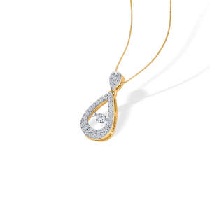 สร้อยคอจี้เพชรทองคำคลาสสิก Celestial Dew สำหรับผู้หญิง - Product Image 4