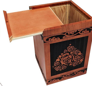 โกศไม้คุณภาพสูงสำหรับงานศพผู้ใหญ่และการฝังศพ ทำด้วยมือ พร้อมโลโก้สั่งทำ ราคาประหยัด - Product Image 4