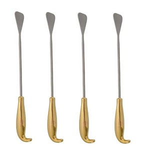 Juego de Disectores Quirúrgicos de 33 cm, Mango Espatulado de Acero Inoxidable, Dorado, Instrumento Manual de Cirugía General, Clase I, Certificado CE - Product Image 1