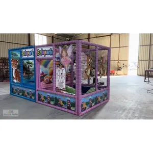 ชุดบอลพิตพร้อมแทรมโพลีน-อุปกรณ์เล่นนุ่มนวลขนาด 4x2 สำหรับเด็ก - Product Image 5