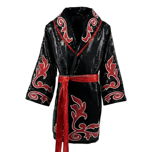 Fabricant de robes de boxe, robe de cérémonie à capuche en satin personnalisée, fournisseur en gros, qualité supérieure - Product Image 4