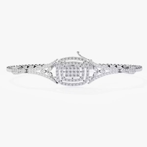 สร้อยข้อมือเพชรโมอิส9.7กรัมสีทอง18Kt สง่างามเพชร0.4760กะรัตเพชร0.4760กะรัตเพชรที่เป็นเอกลักษณ์เครื่องประดับเพชรที่ไม่เหมือนใคร - Product Image 2