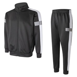 Ensembles de survêtements d'entraînement décontractés d'hiver grande taille les plus vendus en gros – 2 pièces en molleton de coton avec sweat à capuche contrastant - Product Image 3