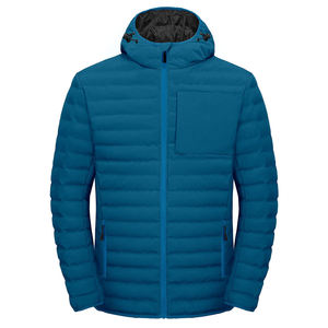 Manteau lourd à capuche personnalisé de créateur 2025 Veste à petites bulles brillant pour hommes - Product Image 1