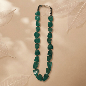 สร้อยคอลูกปัดลายมรกตประดับด้วยเม็ดเพชรทันสมัยเหมาะสำหรับเป็นของขวัญ - Product Image 1