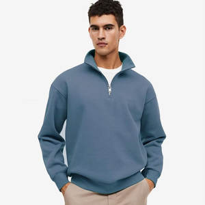 Vente chaude de haute qualité demi-fermeture éclair sweats meilleur prix confortable basique coton mélangé pour l'hiver demi-fermeture éclair sweats - Product Image 1