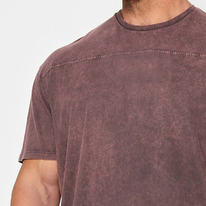 Streetwear de logo personnalisé de haute qualité T-shirt délavé à l'acide pour hommes T-shirt surdimensionné Chemises délavées à l'acide lourdes - Product Image 4