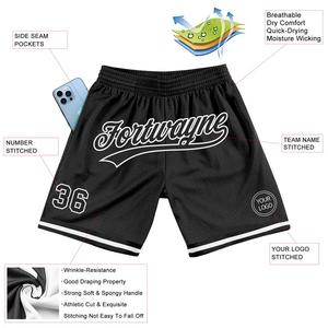 Wholesale Men <b>Basketball</b> Shorts Custom Team Name Logo Mesh Fabric Sports Training Workout Pants - Product Image 5