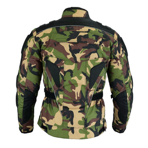Camuflaje verde moto Cordura CE-blindado a prueba de viento de talla grande invierno motocicleta textil chaqueta para hombres - Product Image 3