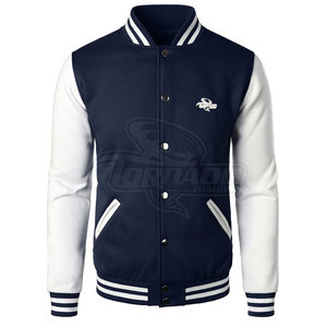 OEM Custom Letter Casual Style Men's Oversize Letterman Bomber <b>Jacket</b> Winter Stand Collar Plain Dyed 100% Cotton Quick Dry - Product Image 1