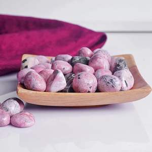 Piedras preciosas caídas de cristal de Rodonita rosa a granel-Fabricación de joyas y cristales de energía positiva-Caída de Rodonita rosa de alta calidad - Product Image 3