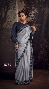 Dernier Designer Pure Organza Tissu Soie Broderie Travail Fantaisie Saree - Product Image 3