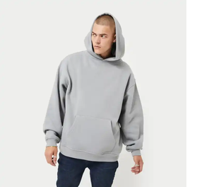 Sweat-shirt à capuche surdimensionné en laine pour homme, doublé, imprimé sur mesure, écologique, de haute qualité - Product Image 2