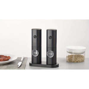 MOLINILLO ELÉCTRICO DE SAL Y PIMIENTA MORE TASTE, DE UN SOLO MANO, CON LUZ LED, GRUESOR AJUSTABLE, DE ACERO INOXIDABLE, RECARGABLE - Product Image 1