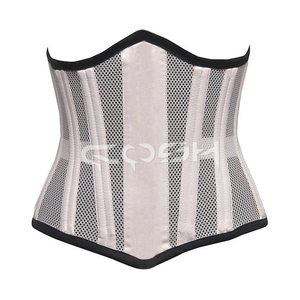 Corsets blancs en coton à double armature en acier - Product Image 5